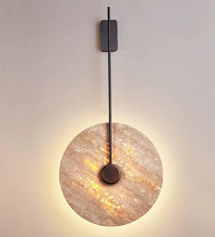 Travertijn Wandlamp Rond