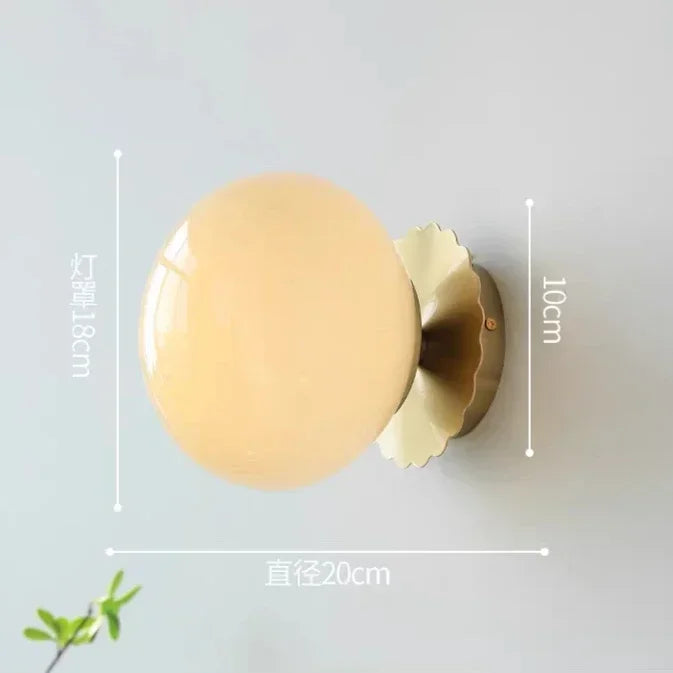 Franse Retro Wandlamp Beige