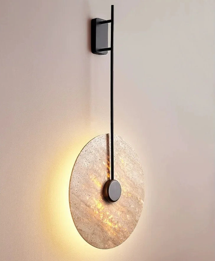 Travertijn Wandlamp Rond
