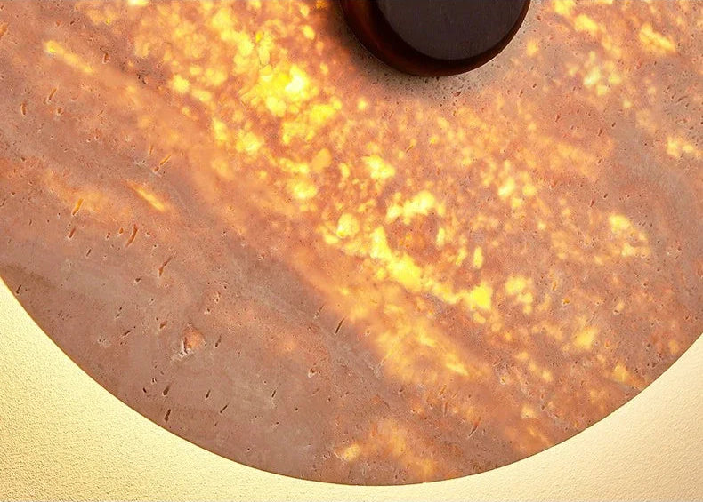 Travertijn Wandlamp Rond